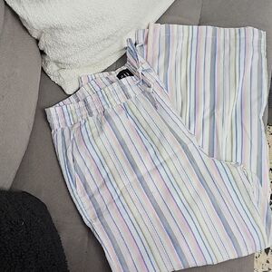 GAP Pastel Multi-Stripe Elastic Waist Pants
